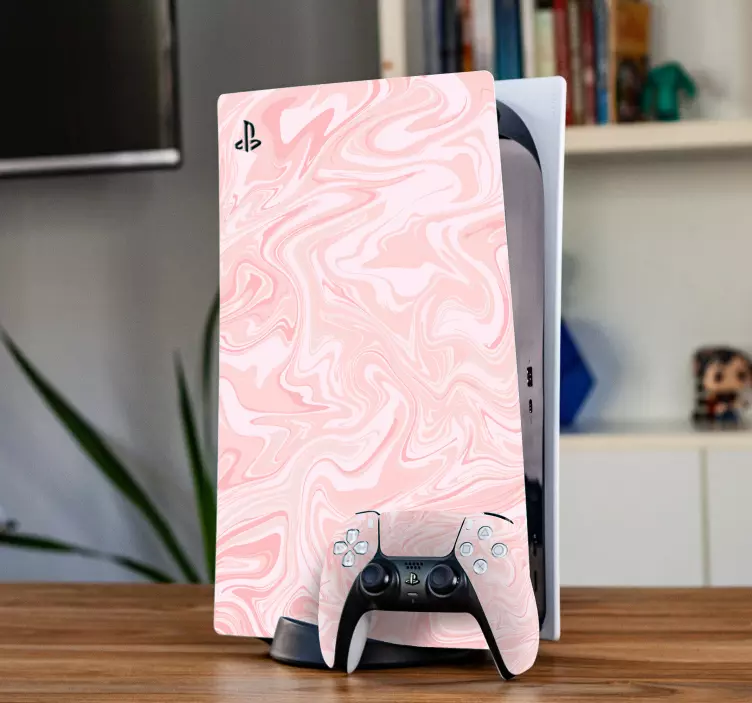 PS4 stickers Ps4 marmer roze - TenStickers