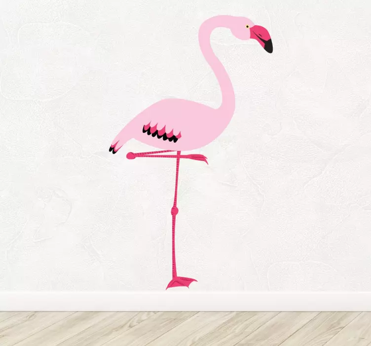 Licht roze flamingo dieren sticker - TenStickers