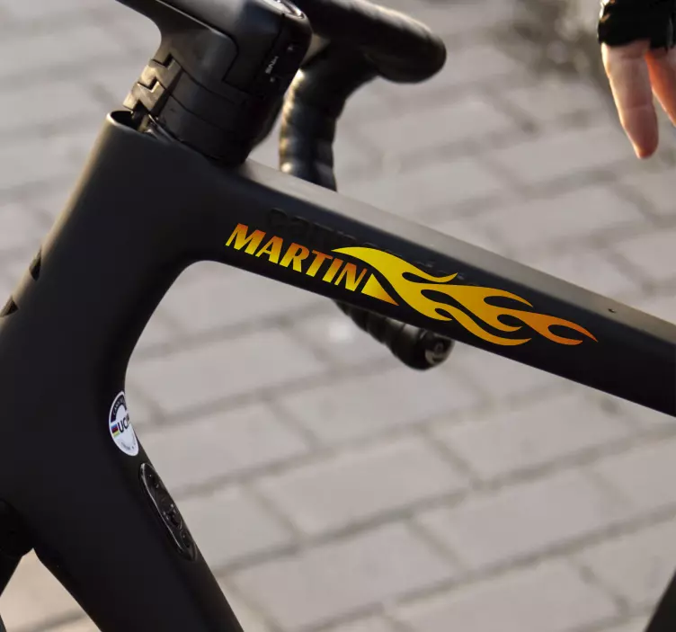 Fiets sticker gepersonaliseerd met naam - TenStickers