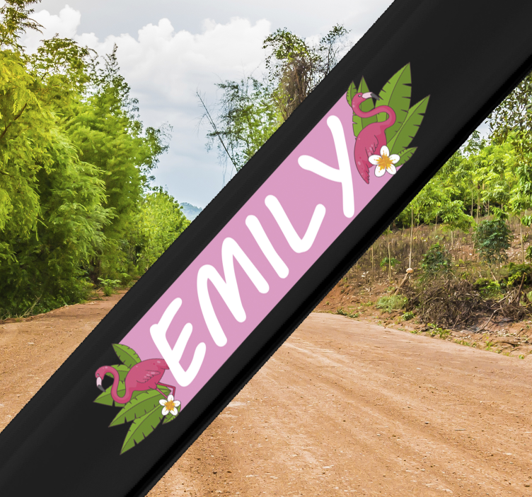 Aanpasbare flamingo zelfklevende fietssticker - TenStickers