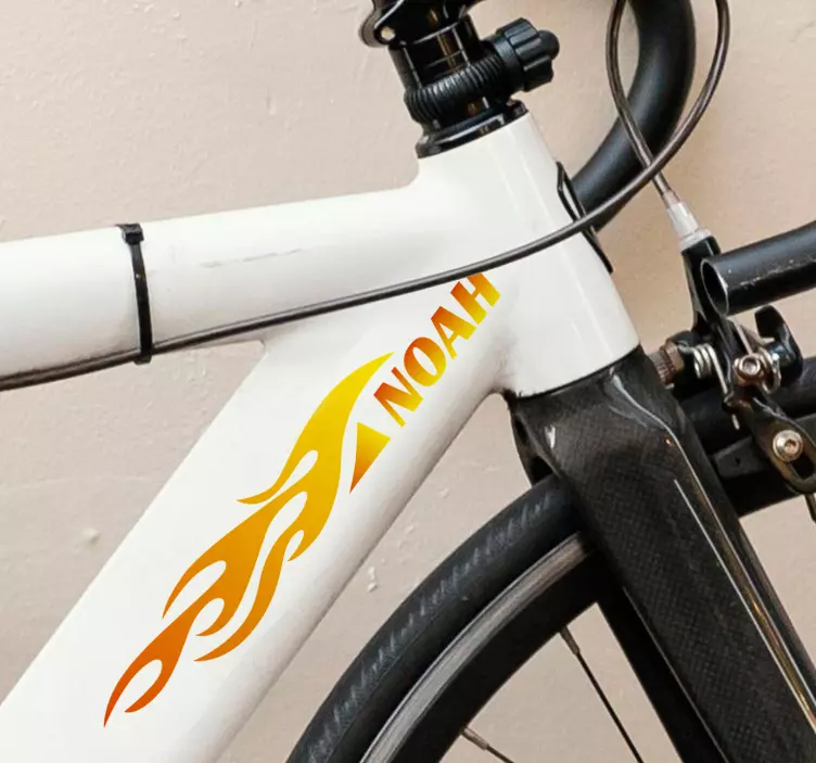 Fiets sticker gepersonaliseerd met naam - TenStickers