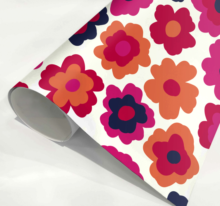 Rode klaproos bloemen muursticker - TenStickers