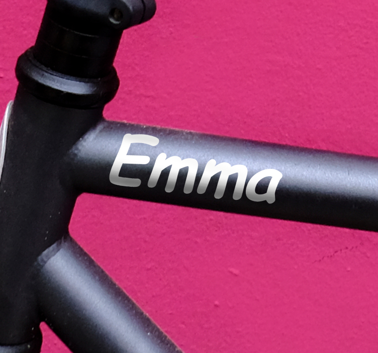 Handgeschreven stijl Fiets naamsticker - TenStickers