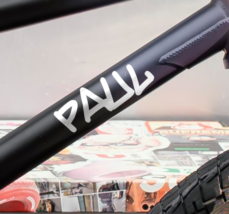 Bmx-stijl Fiets naamsticker - TenStickers