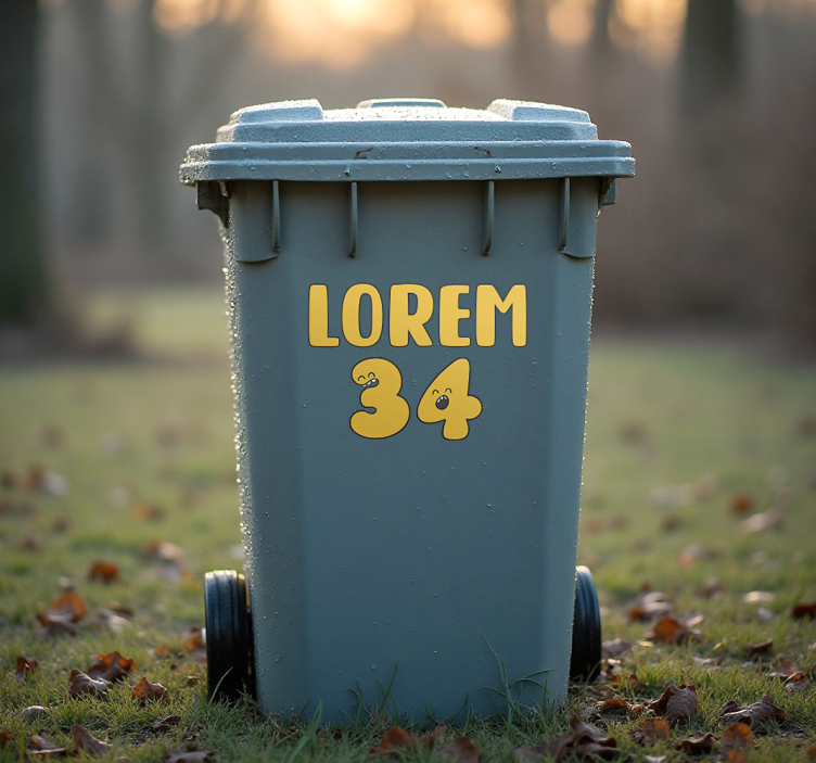 Kliko sticker Vrolijke tekenfilmnummers - TenStickers