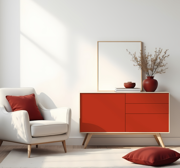 Zelfklevende folie - Mat Koraalrood - TenStickers