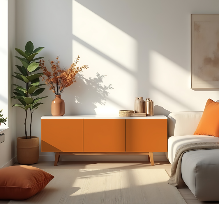 Zelfklevende folie - Mat Oranje - TenStickers