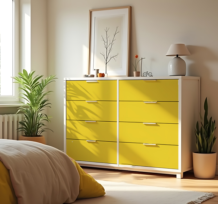 Zelfklevende folie - Mat Heldergeel - TenStickers