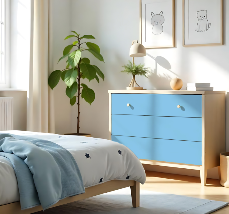 Zelfklevende folie - Mat Hemelsblauw - TenStickers