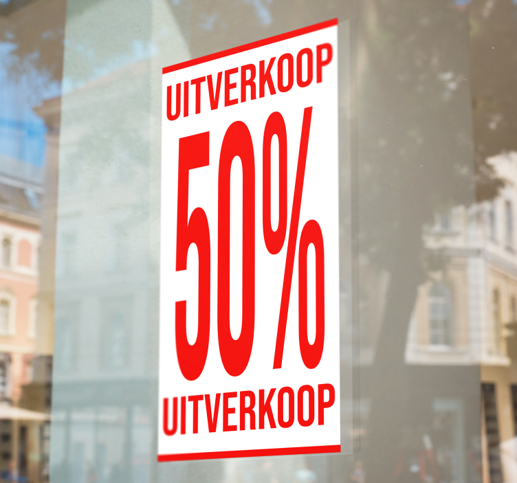 Kortingsactie voor langwerpig formaat korting sticker - TenStickers