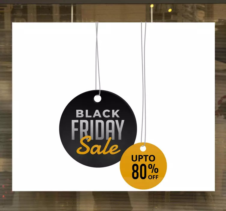 Aanbiedingslabel voor verkoop black friday sticker - TenStickers