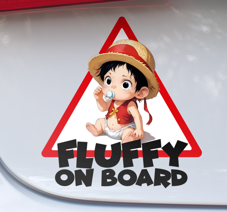 Aangepast anime-personage sticker baby aan board - TenStickers