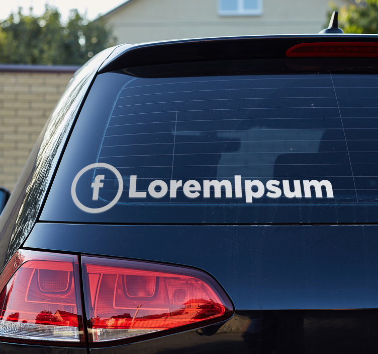 Aangepast facebookaccount autosticker - TenStickers