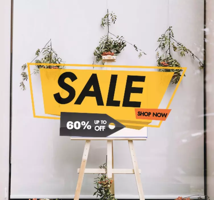 Aankondiging van een promotieaanbieding korting sticker - TenStickers