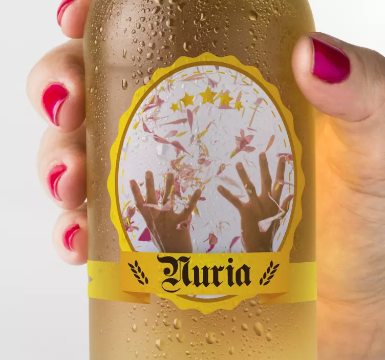 Aanpasbaar feestlabel object sticker - TenStickers