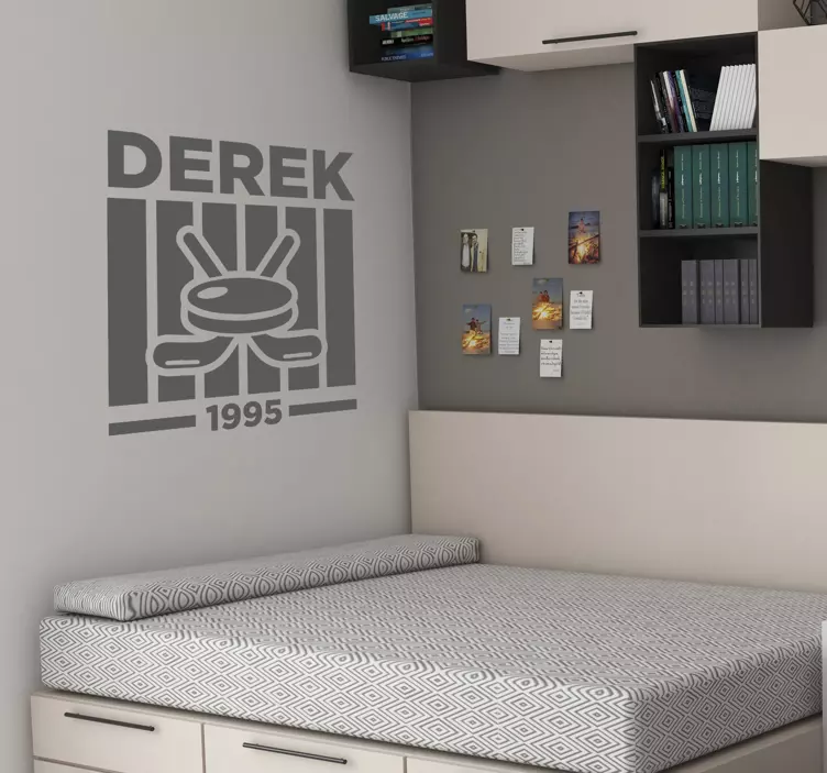 Gepersonaliseerd hockeyembleem sport sticker - TenStickers