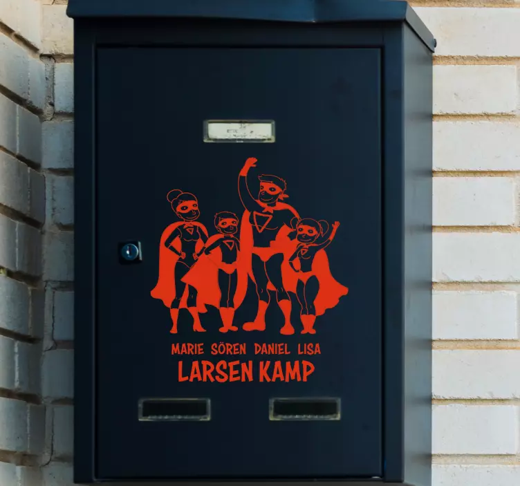Aanpasbare familie superhelden sticker figuren - TenStickers