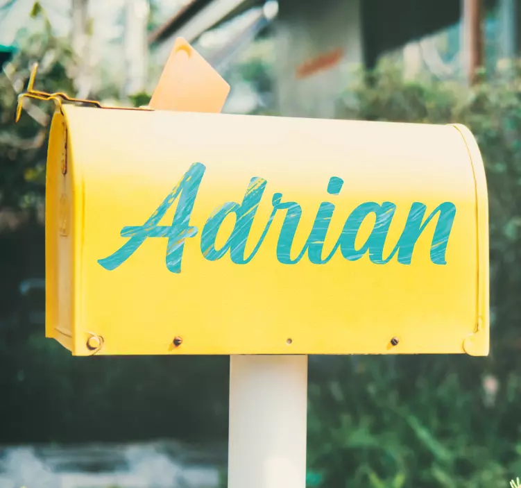 Aanpasbare klassieke naam brievenbus sticker - TenStickers