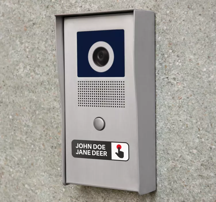 Aanpasbare Intercom Aanwijzingen Sticker - TenStickers