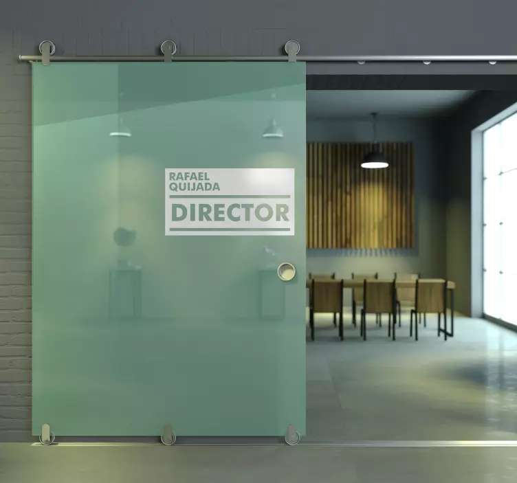 Aanpasbare naam Deursticker - TenStickers