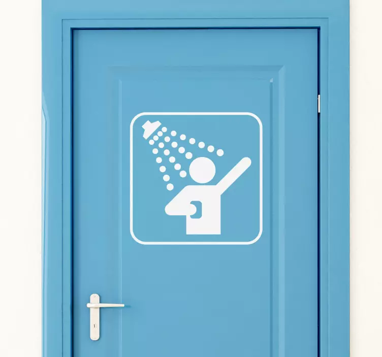 Deur sticker voor de douche - TenStickers