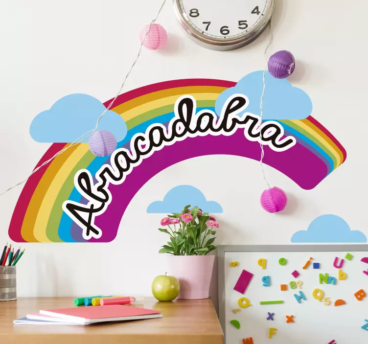 Abracadabra regenboog ontwerp muursticker kinderkamer - TenStickers