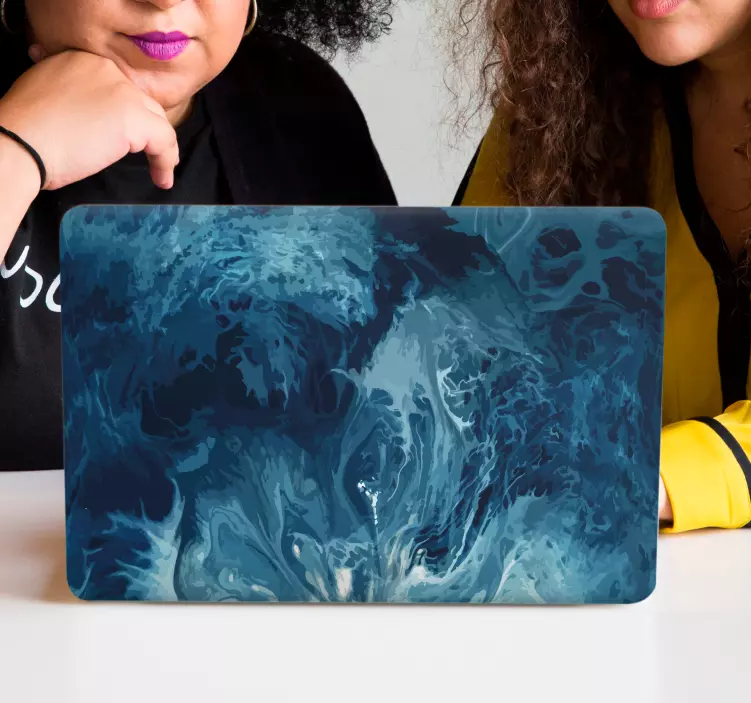 Abstract vloeibaar patroon laptop sticker - TenStickers