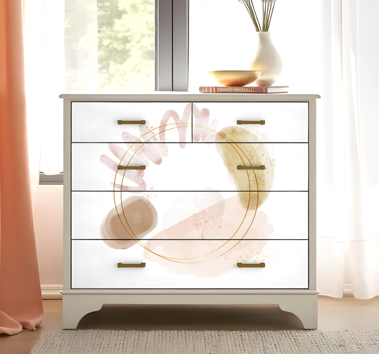 Abstracte elegante vormen meubel sticker - TenStickers