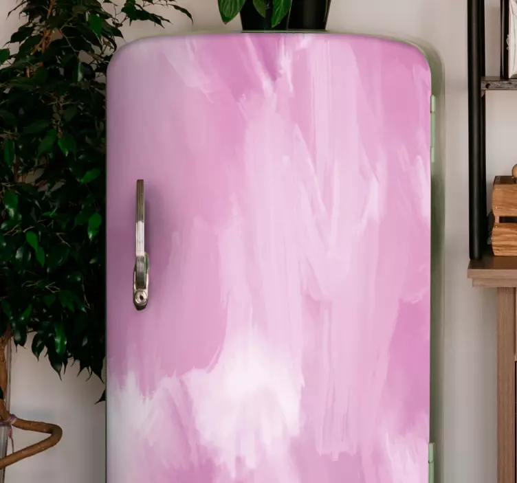 Abstracte roze tinten koelkast sticker - TenStickers