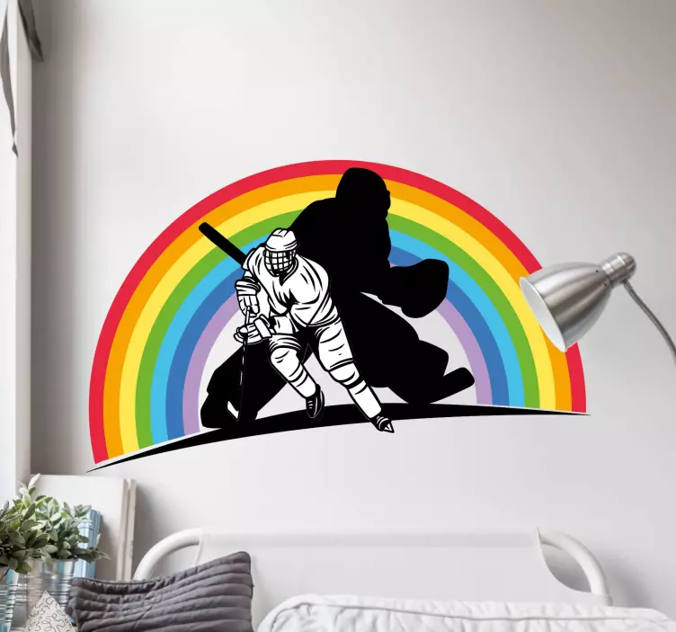 Actie van hockeyspelers sport sticker - TenStickers