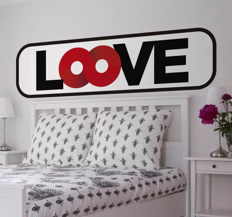 Affectie sticker bed hoofdeinde - TenStickers