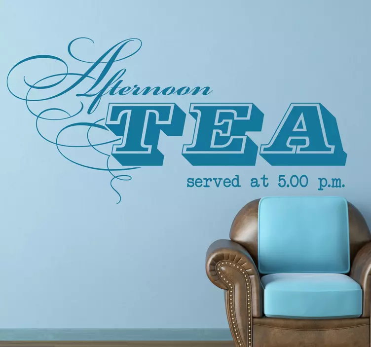 Afternoon Tea Muursticker - TenStickers