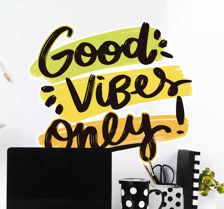 Alleen positieve vibes quotes sticker - TenStickers