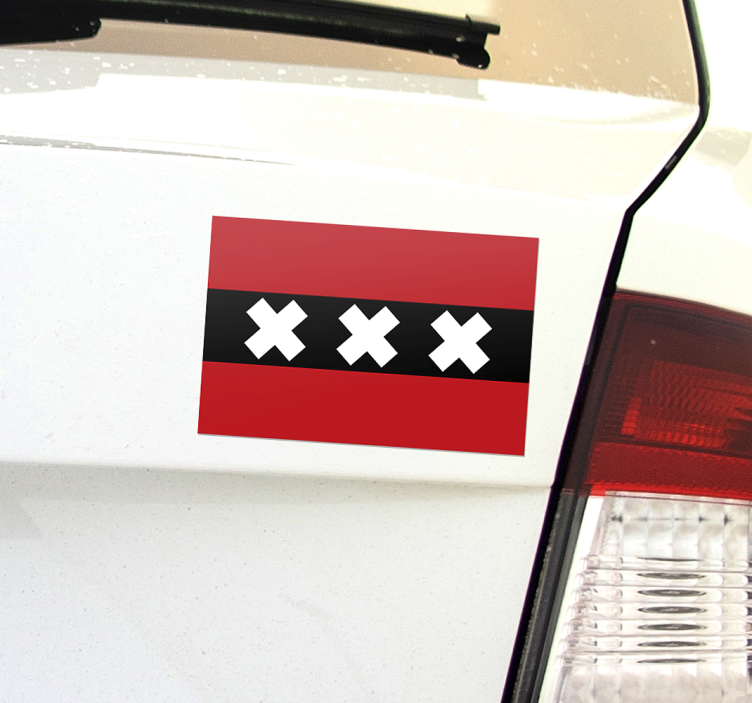 Amsterdam vlaggen sticker - TenStickers