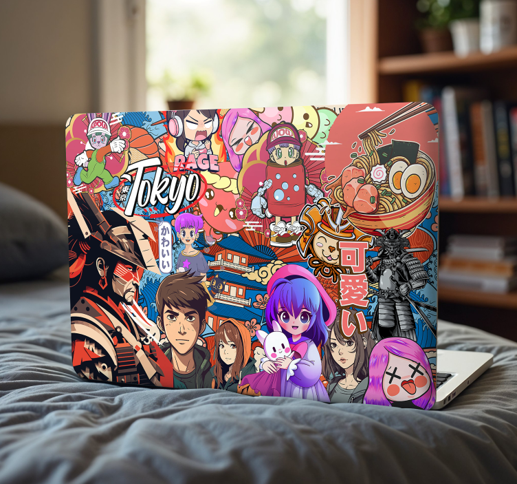 Anime stickerbom laptop sticker - TenStickers