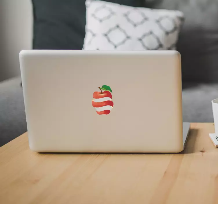 Apple laptop sticker geschilde appel - TenStickers