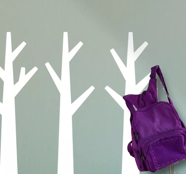 Artistieke boomschaduwen kapstok muursticker - TenStickers