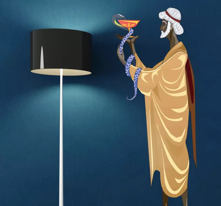 Asklepios Griekse geneeskunde god sticker - TenStickers