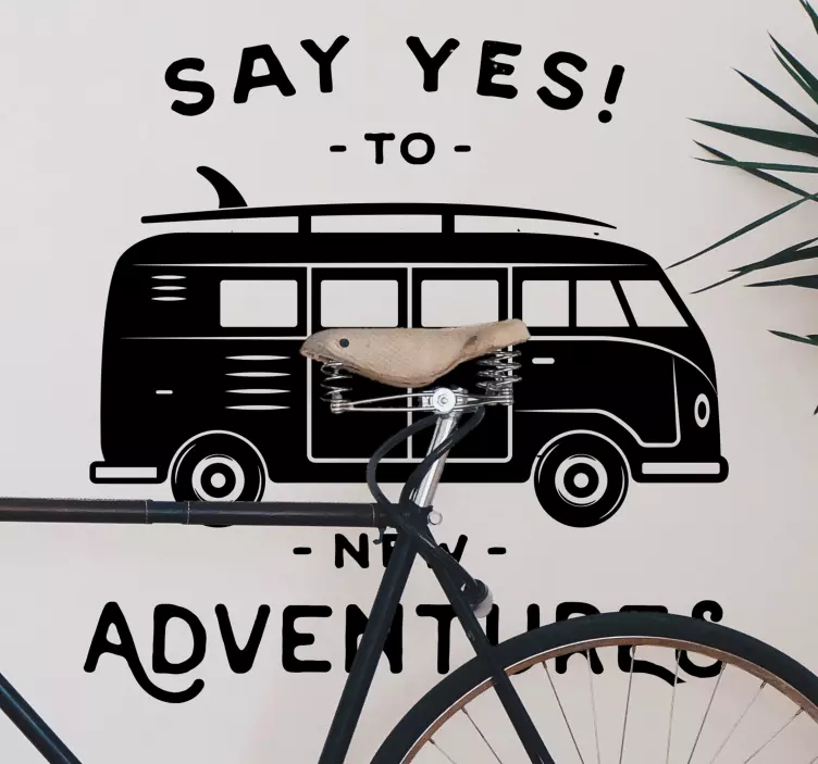 Auto stickers Hippie busje - TenStickers