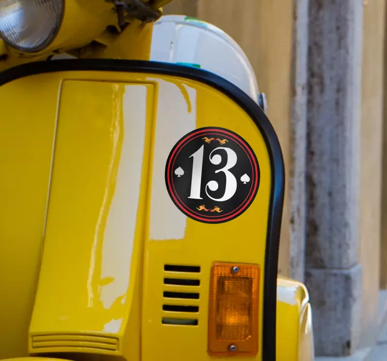 Auto sticker personaliseerbaar nummer - TenStickers