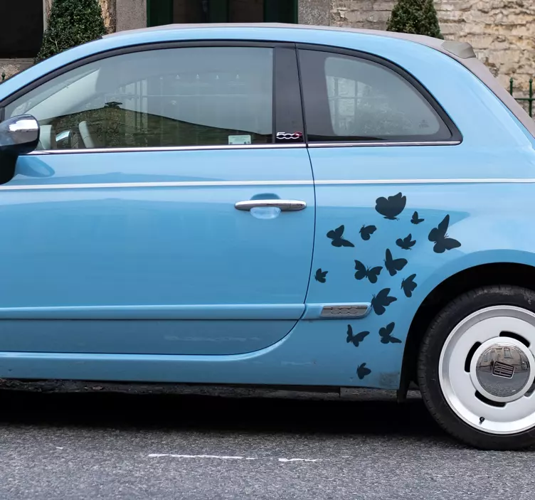 Auto sticker met vlinder sticker set - TenStickers