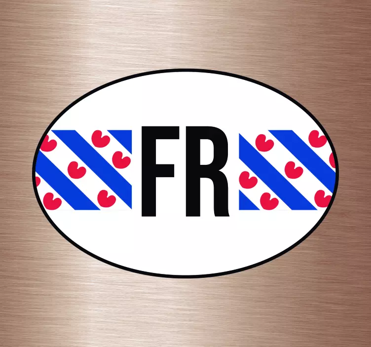 Auto stickers Vlag Friesland - TenStickers