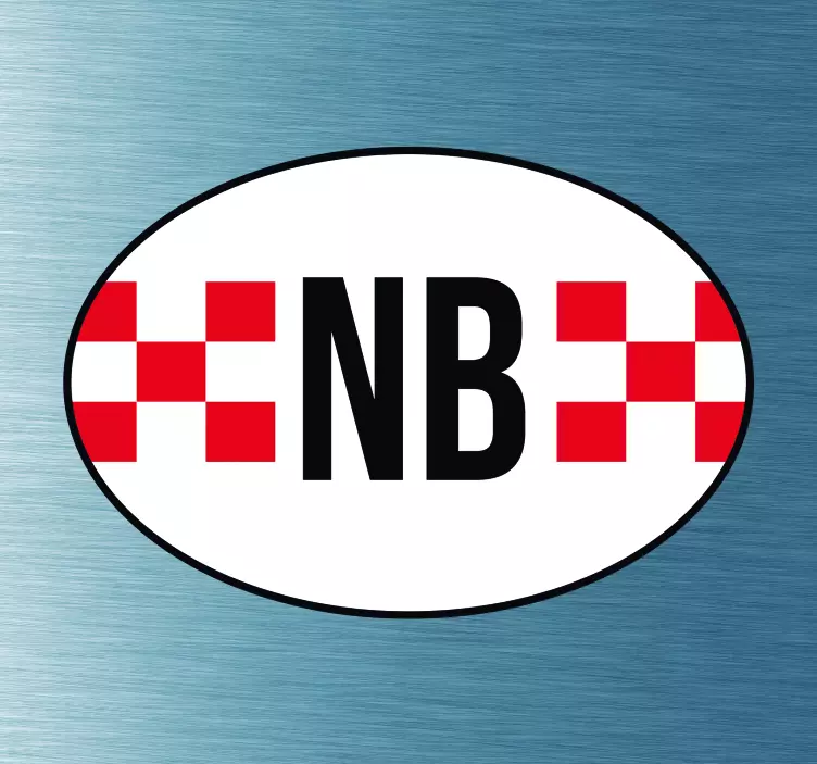 Auto stickers vlag Noord Brabant - TenStickers
