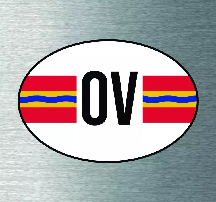 Auto stickers vlag Overrijsel - TenStickers