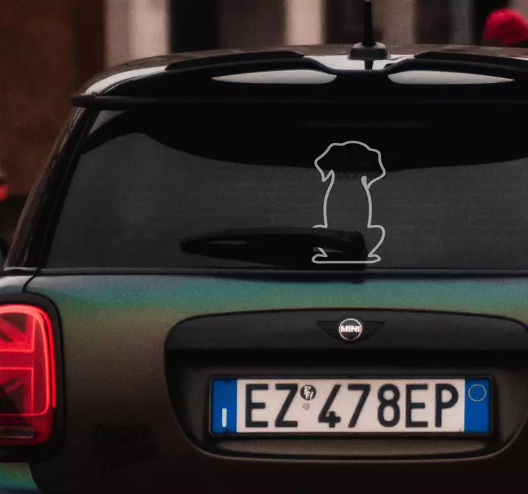 Autosticker met een ontwerp van een hond - TenStickers