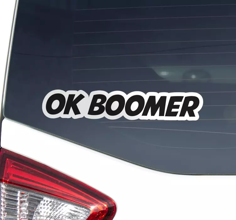 OK boomer auto bumper sticker - TenStickers