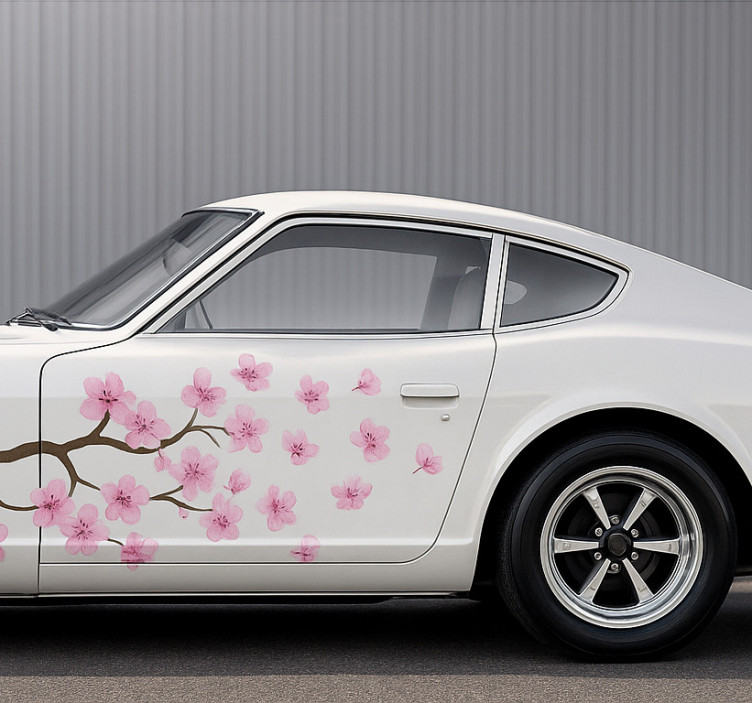 Autosticker roze kersenbloesem decal - TenStickers