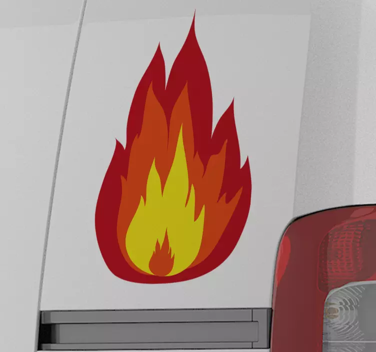 Auto stickers Brand rode kleur - TenStickers