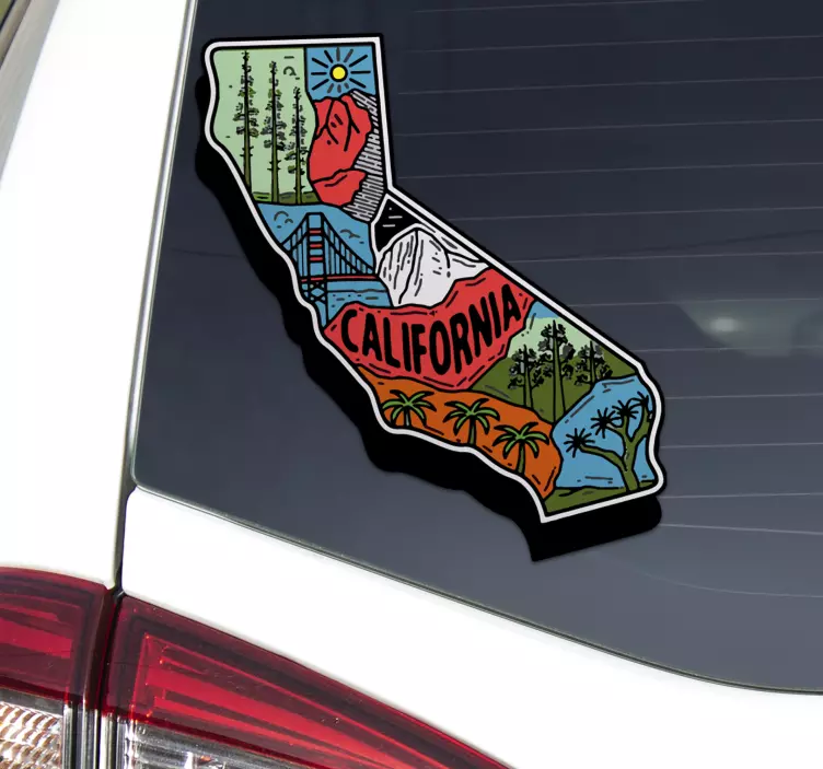 Auto stickers Californië vorm - TenStickers