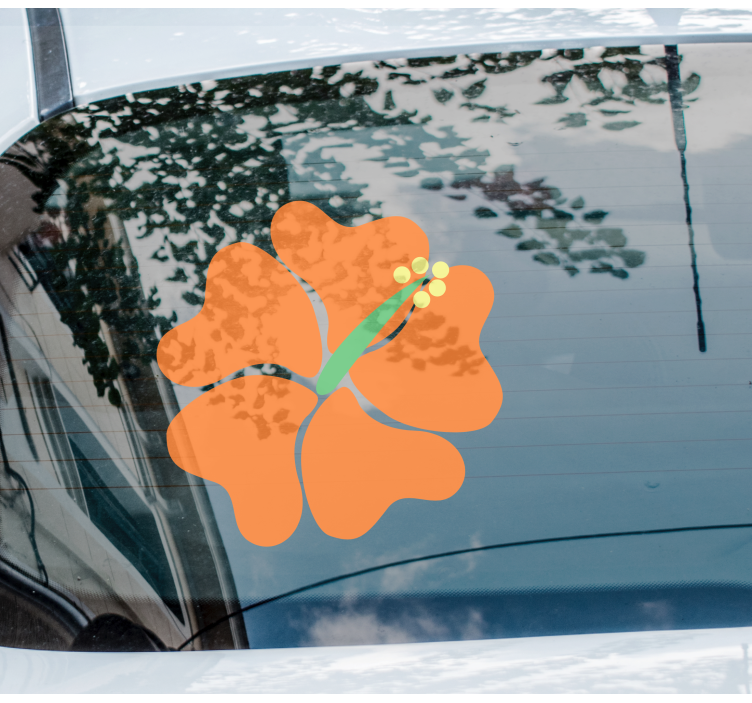Autosticker Hibiscus bloem - TenStickers